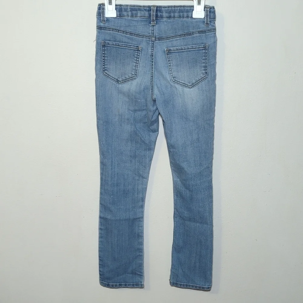 Oshkosh B'Gosh Bootcut Jeans Light Wash Adjustable Waist Girls Size 8 Slim